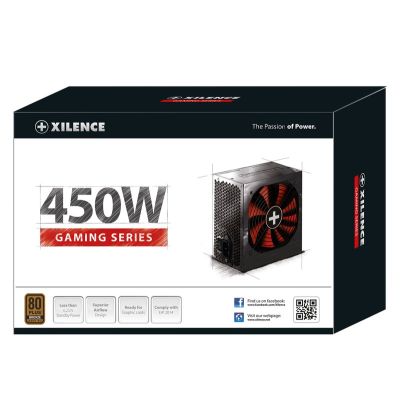 4. Xilence Performance A+ XN213 moduł zasilaczy 450 W 20+4 pin ATX ATX Czarny