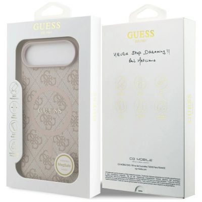 8. Etui Guess 4G Ring Classic Logo MagSafe na iPhone 17 Air - różowe