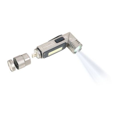 TROIKA ECO KNICKLICHT PRO Szary Magnetyczne mocowanie latarki COB LED