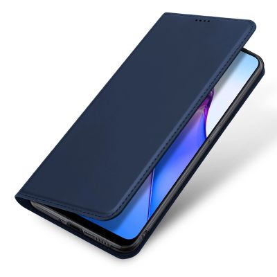 4. Dux Ducis Skin Pro etui Oppo Reno 8 Pro pokrowiec z klapką portfel na kartę podstawka niebieskie