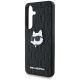 6. Etui Karl Lagerfeld Leather Monogram Pin Logo Choupette Head Samsung Galaxy S25 czarny
