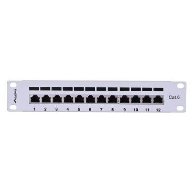 2. Patch panel Lanberg PPF6-9012-S (1U; 10"; kat. 6; FTP; 12xRJ-45)