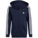 9. Bluza adidas Essentials 3-Stripes Fleece Full-Zip Hoodie Jr IC0600