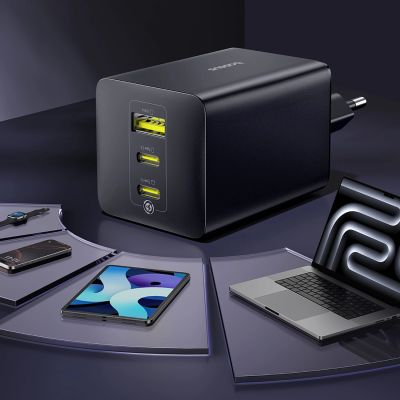 8. Ładowarka sieciowa Baseus EnerFill FE11 100W 2 x USB-C + USB-A - czarna