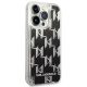 4. Etui Karl Lagerfeld Liquid Glitter Monogram na iPhone 14 Pro - czarne