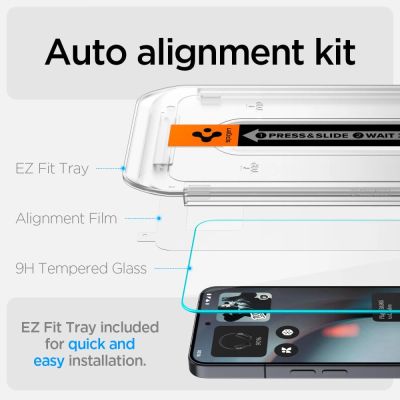 9. Szkło hartowane Spigen Glas.TR EZ Fit 2-pack na Nothing Phone 3 - przezroczyste