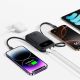 5. Powerbank Baseus EnerFill FC31 20000mAh 22.5W z wyświetlaczem cyfrowym i 2 wbudowanymi kablami (USB-C + Lightning) - czarny