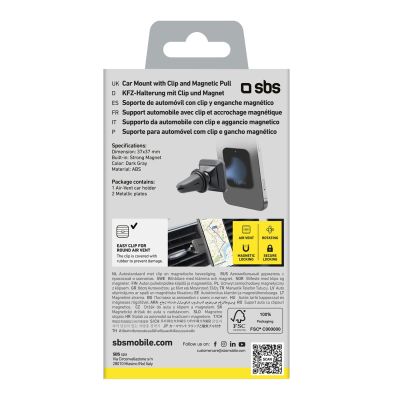 6. Magnetyczny uchwyt na smartfona SBS TESUPMAGLCLIP - czarny