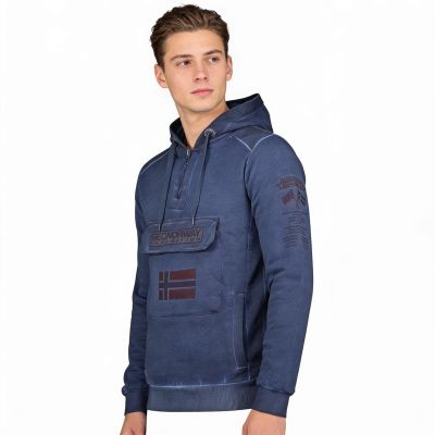 7. Bluza Geographical Norway Gymclass EO Tiedye Badge M WU8270H-GNO-NAVY