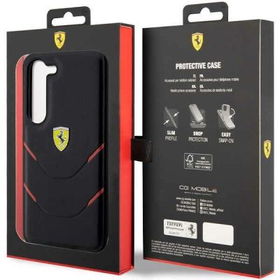 8. Etui Ferrari Hot Stamp Lines na Samsung Galaxy S23+ - czarne