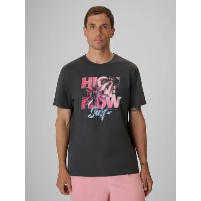 T-shirt regular z nadrukiem męsk 4F 4FRSS26TTSHM4292-22S