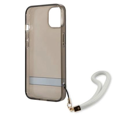 7. Etui Guess Translucent Strap na iPhone 13 mini - czarne