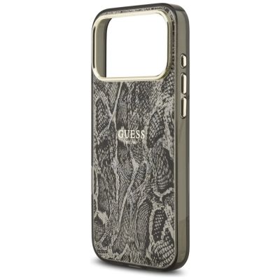 6. Etui Guess Python Pattern MagSafe na iPhone 17 Pro Max - czarne