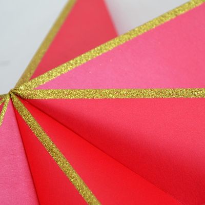 5. GWIAZDA DEKORACYJNA WISZĄCA PAPIEROWA FSC 18x60CM CZERWONA 7 RAMION MICA