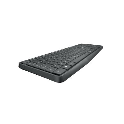 6. Zestaw klawiatura + mysz membranowa Logitech MK235 920-007931 (USB 3.0; kolor szary; optyczna)