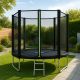 8. VIRTUFIT TRAMPOLINA Z SIATKĄ BEZPIECZEŃSTWA - CZARNA - 305 CM