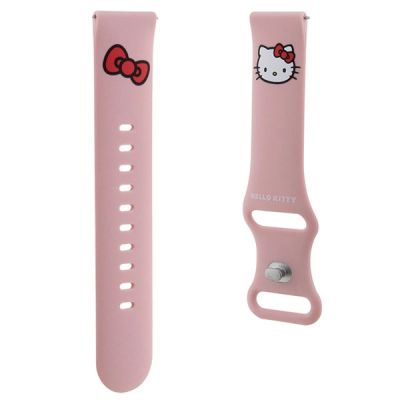 3. Pasek Hello Kitty Silicone Kitty Head uniwersalny 20mm - różowy