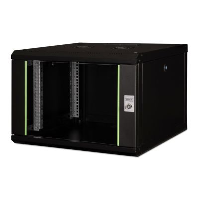 10. Digitus Szafa sieciowa wisząca Unique 19" 7U rack 600x600, drzwi szyba, czarny, niedzielona, złożona, 100kg