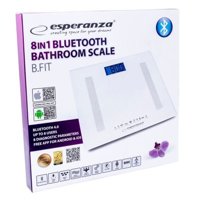 19. Waga z funkcją bluetooth Esperanza B.FIT EBS016W (kolor biały)