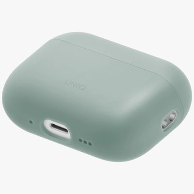 2. Etui UNIQ Lino Silicone na AirPods Pro 3 - zielone