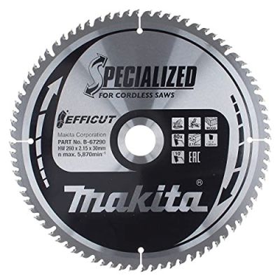 4. T.C.T. tarcza Makita B-67240 260X2.15X30mm 10° T80 EFFICUT