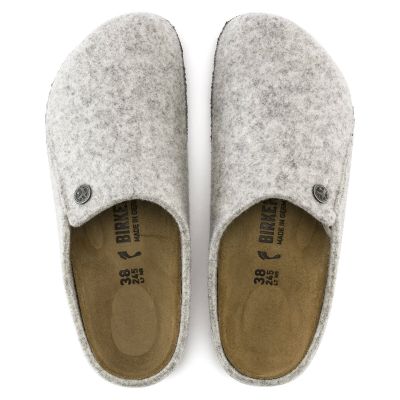 9. Kapcie męskie/damskie Birkenstock Zermatt Cozy Home Light Gray z wełnianego filcu regular szerokie (1015080)
