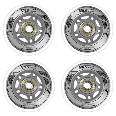13. PU 70x24 82A BIAŁE (4 szt.) + ABEC-7 (8 szt.) ZESTAW NILS EXTREME
