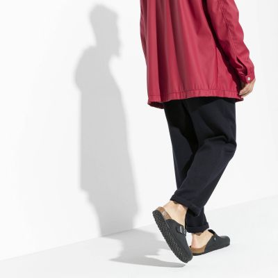 3. Chodaki damskie/męskie Birkenstock Boston Black olejowana skóra klapki narrow wąskie (0059463)