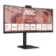 44. Monitor AOC 86,3 cm (34") CU34E4CW 21:09 2xHDMI+DP+USB-C+Webcam Curv.
