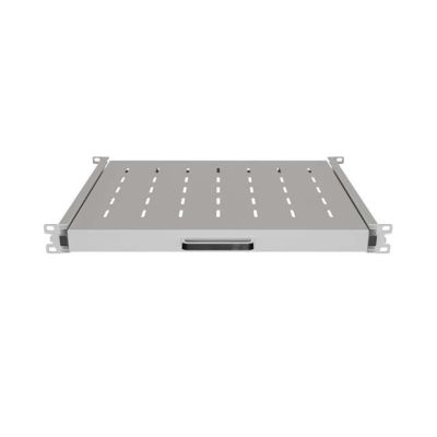 8. LANBERG WYSUWANA PÓŁKA DO SZAF RACK 19" 350MM SZARA (1U/445X350MM UDŹWIG DO 35KG, MONTAŻ 4PUNKTOWY)