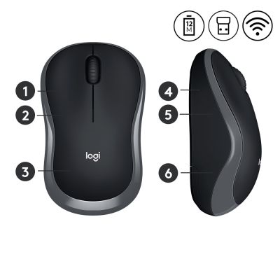 4. Mysz Logitech 910-002238 (optyczna; 1000 DPI; kolor szary)