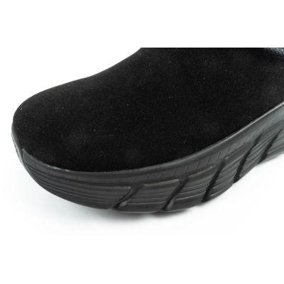 6. Skechers buty zimowe damskie botki za kostkę ocieplane skórzane