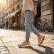 11. Skórzane półbuty sneakersy na platformie różowe Filippo DP7498