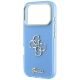 6. Etui Guess IML 4G Script Metal na iPhone 17 Pro / 18 Pro - jasnoniebieskie