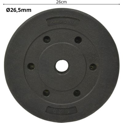 19. OBCIĄŻENIE BETONOWE 5 KG ENERO FIT fi26,5