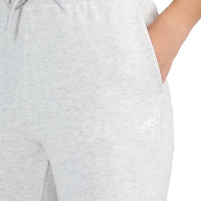 3. Spodnie damskie 4F CAS F1659 chłodny jasny szary melanż 4FWMM00TTROF1659 27M