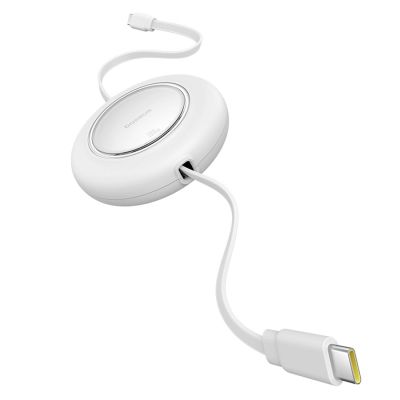 5. Kabel Baseus Free2Pull Mini 100W zwijany USB-C - USB-C 2m - biały