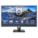 8. Monitor LCD Philips 279P1/00 27" 4K UHD IPS 16:9 Black 4ms 350cd/m2 Audio out HDMI ports quantity 2