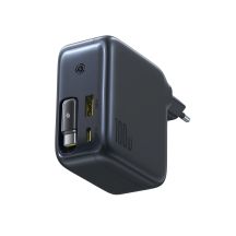 Ładowarka sieciowa Baseus EnerCore CJ11 100W z portami USB-A oraz USB-C i ze zwijanym kablem USB-C - czarna