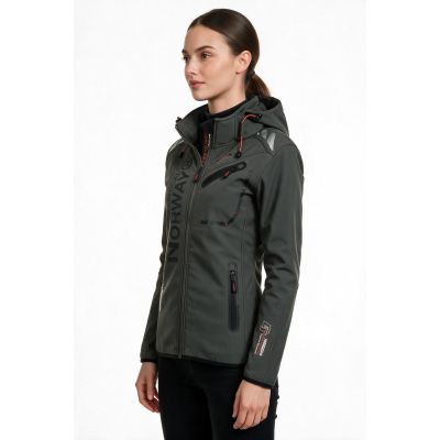 6. Kurtka softshell damska Geographical Norway Reine Grey/Black Lady 007  (WU6099F/GN Grey/Black)