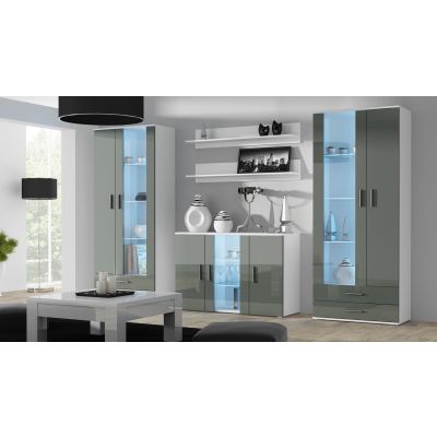 5. Półka 125cm (2szt) SOHO biały mat