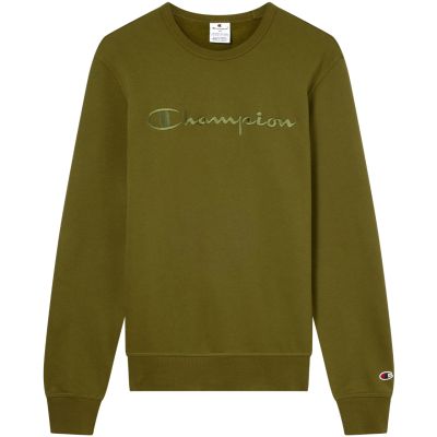 8. Bluza męska Champion Crewneck Sweatshirt oliwkowa 220272 GS585