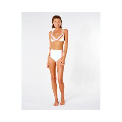 2. GORA-BIKINI RIP CURL Wave Shapers Stripe Banded Tri - biały