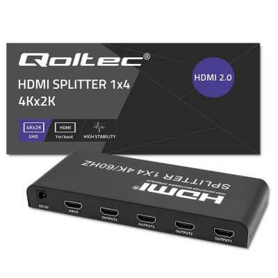 6. QOLTEC ROZDZIELACZ SPLITTER 4XHDMI 4KX2K | 6GB/S | 60HZ