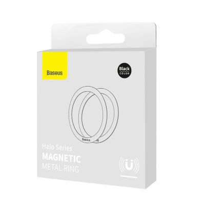 5. Baseus Halo Series magnetyczny pierścień (2 szt./opakowanie) czarny (PCCH000001)