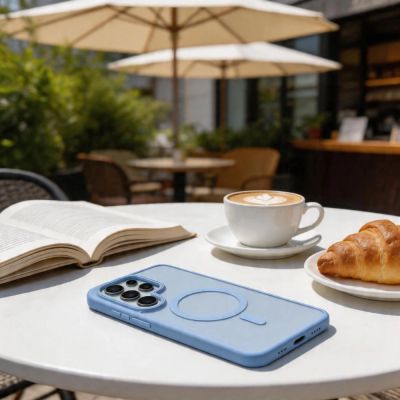 6. Etui Tech-Protect Magmat MagSafe na Samsung Galaxy S26 Ultra - niebieskie matowe