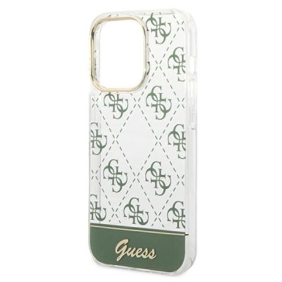 6. Etui Guess 4G Pattern Script na iPhone 14 Pro Max - khaki