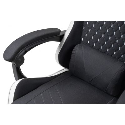11. TACENS MARS MGC-X FABRIC Black/White - fotel gamingowy