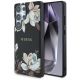 Etui Guess Grained Printed Flower Pattern MagSafe do Samsung Galaxy S25 Ultra czarny