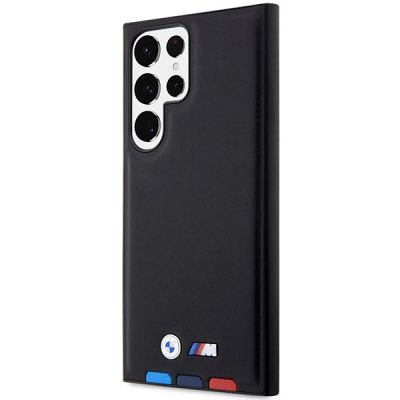 2. Etui BMW Leather Stamp Tricolor na Samsung Galaxy S23 Ultra - czarne